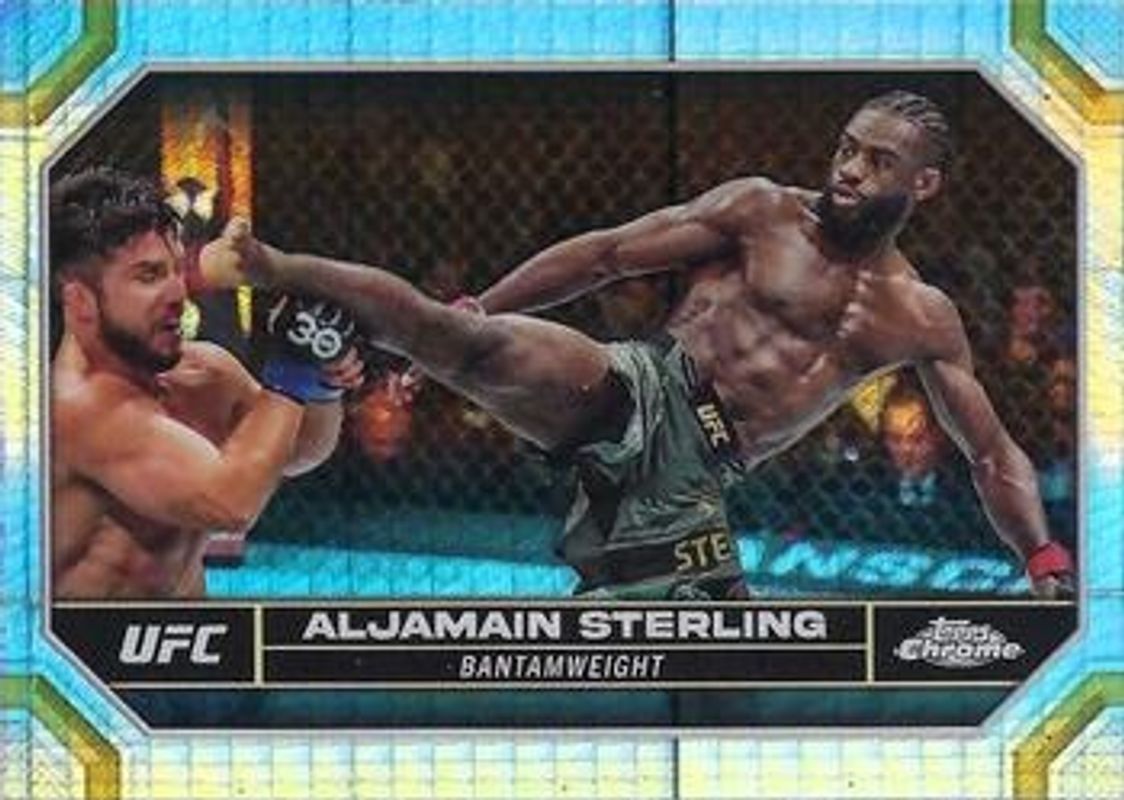 Aljamain Sterling 2024 Topps Chrome UFC #12 Prism Refractor RAW
