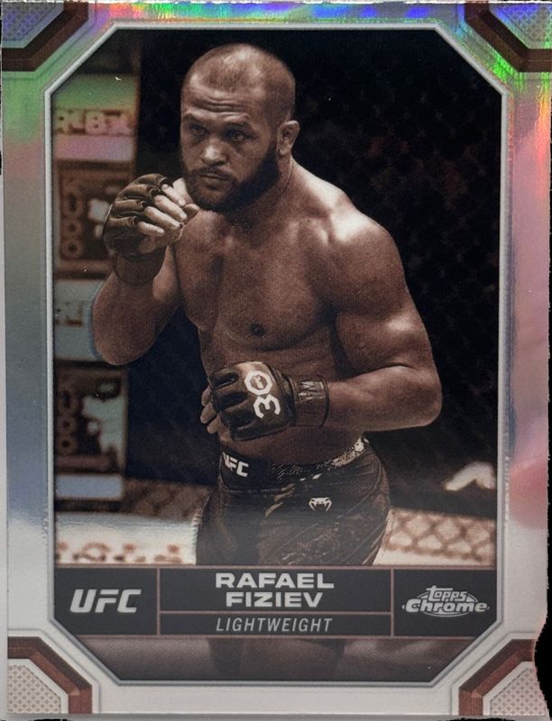 Rafael Fiziev 2024 Topps Chrome UFC #159 Sepia Refractor RAW