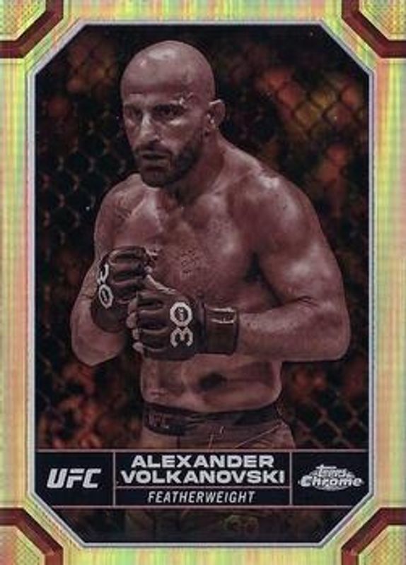 Alexander Volkanovski 2024 Topps Chrome UFC #7 Sepia Refractor RAW