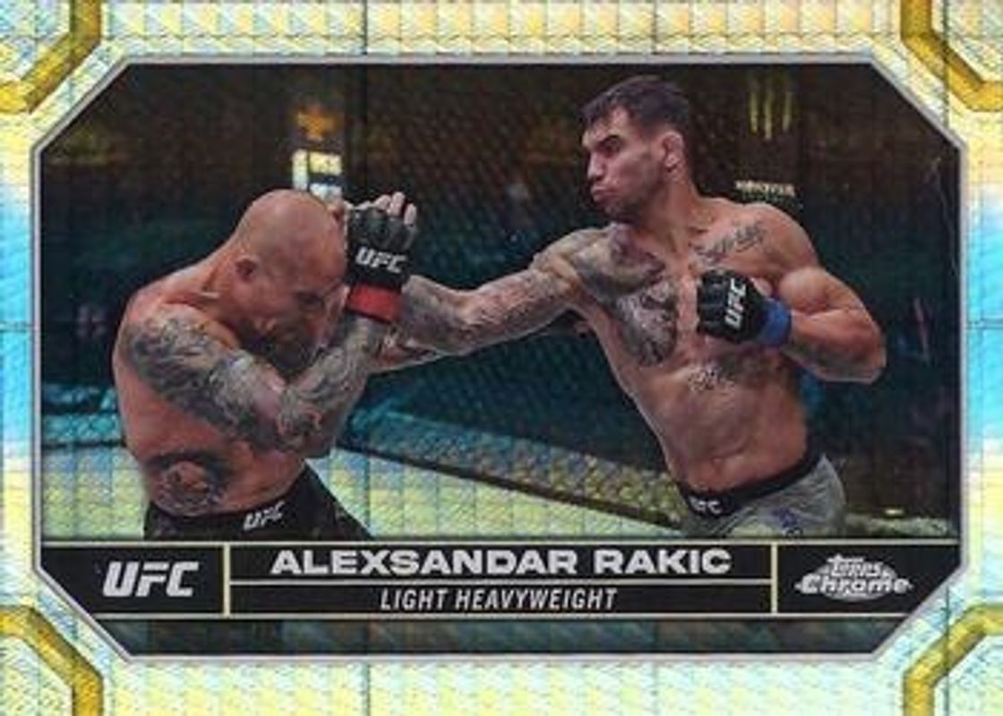Aleksandar Rakic 2024 Topps Chrome UFC #11 Prism Refractor RAW