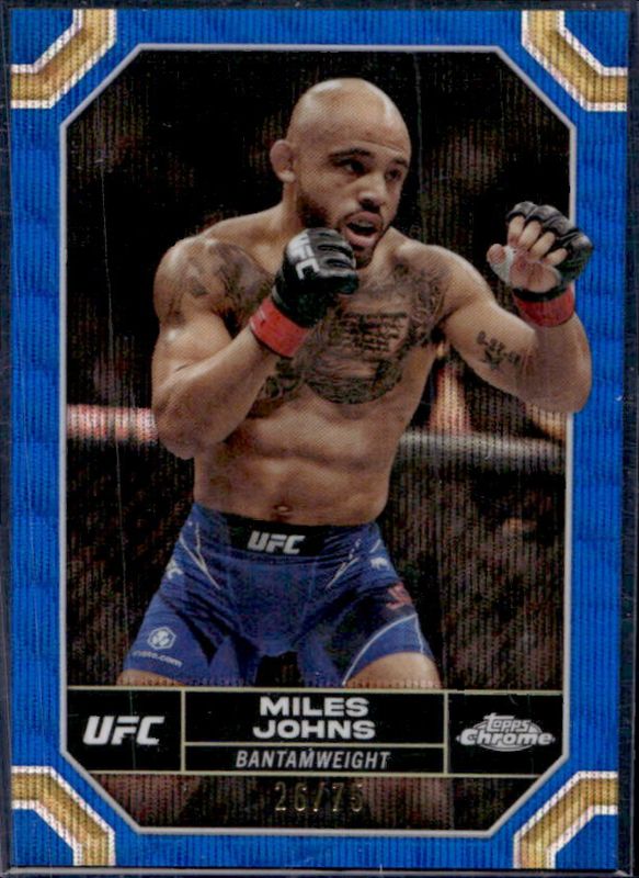 2024 Topps Chrome UFC #140 Blue Wave Refractor /75