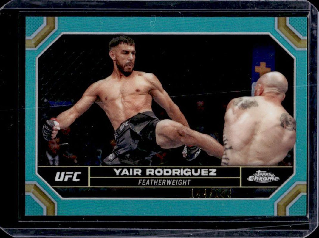 Yair Rodriguez 2024 Topps Chrome UFC #197 Aqua Refractor /199 RAW
