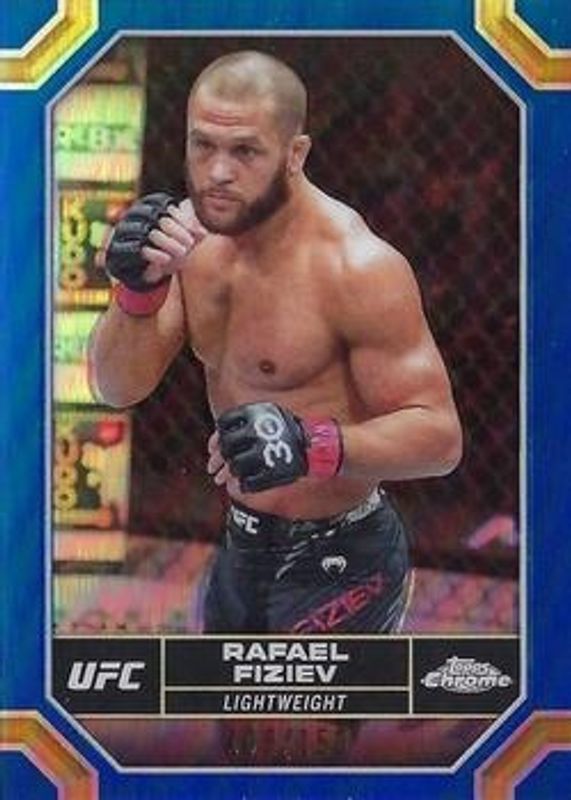 Rafael Fiziev 2024 Topps Chrome UFC #159 Blue Refractor /150 RAW