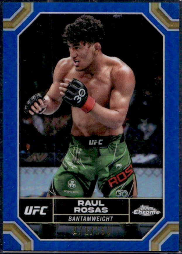 Raul Rosas Jr. 2024 Topps Chrome UFC #161 Blue Refractor /150 Price ...