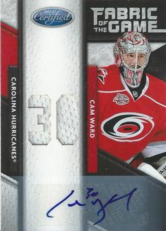 2011 Certified #30 Fabric of the Game Jersey Number Autographs /25