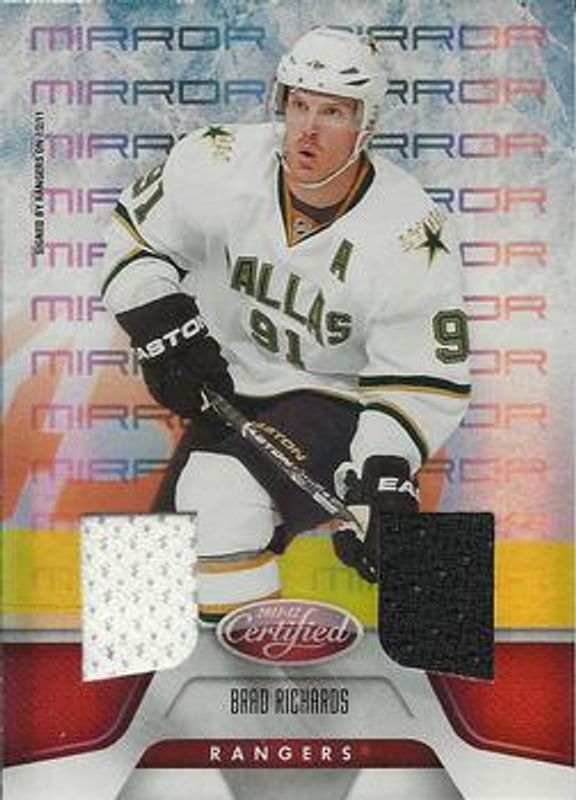 Brad Richards 2011 Certified #41 Mirror Red Materials Dual /150 RAW