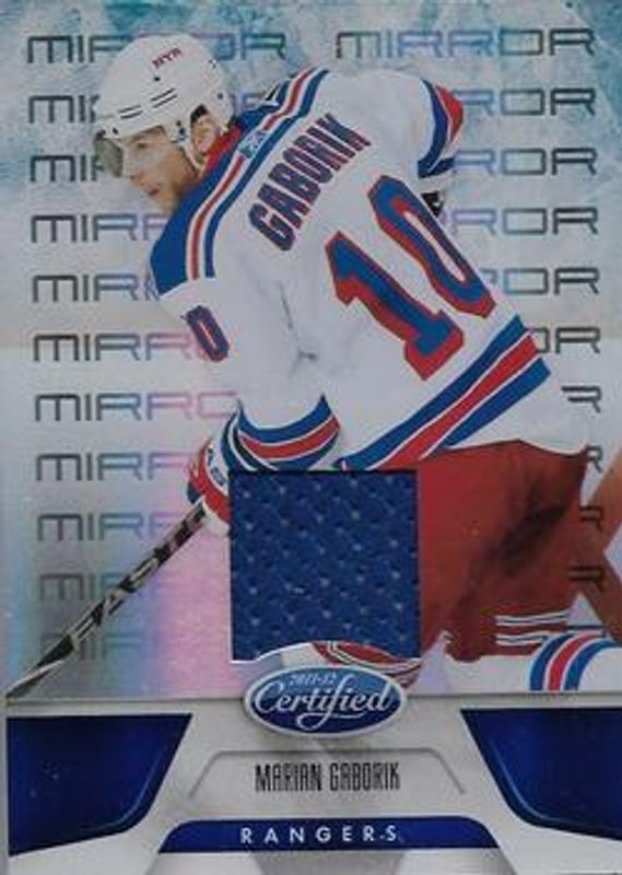 Marian Gaborik 2011 Certified #133 Mirror Blue Materials /99 RAW