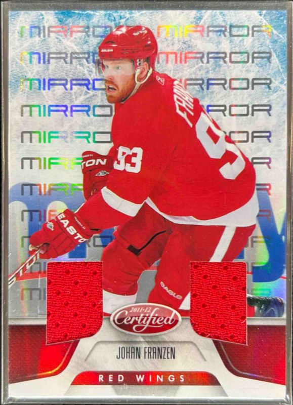 Johan Franzen 2011 Certified #138 Mirror Red Materials Dual /150 RAW