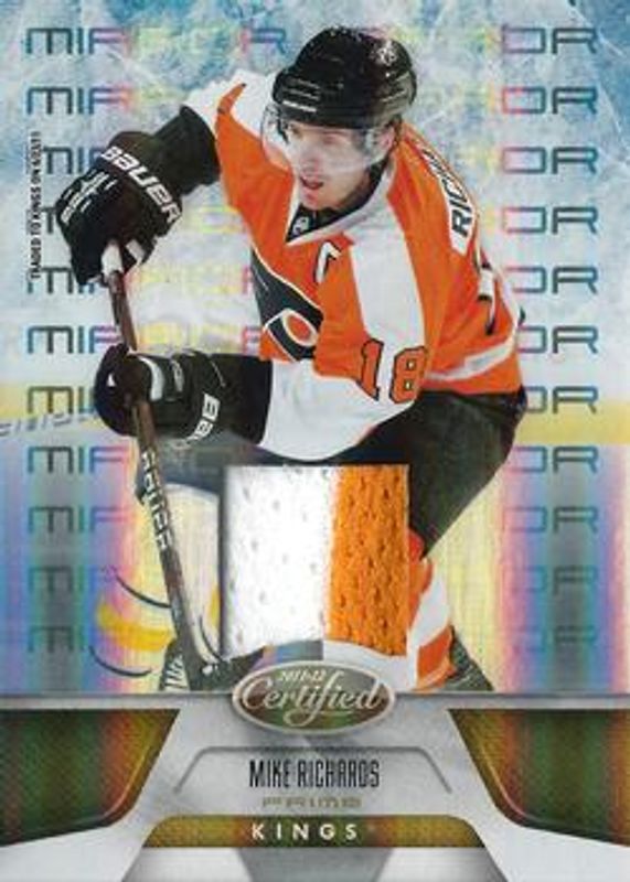 Mike Richards 2011 Certified #9 Mirror Gold Materials Prime /25 RAW