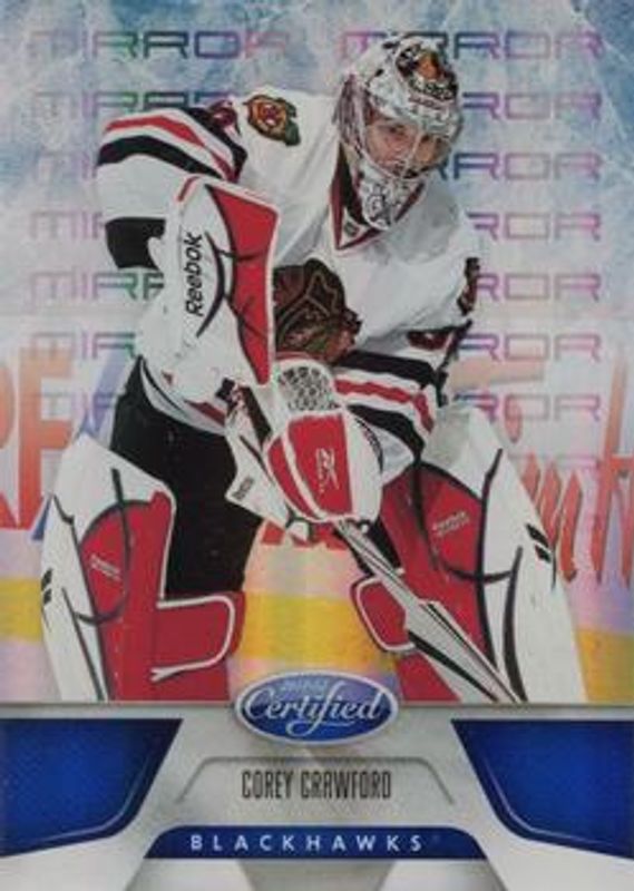 Corey Crawford 2011 Certified #93 Mirror Blue /99 RAW