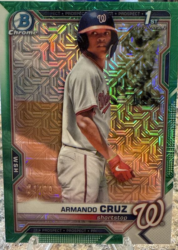 2021 Bowman Chrome Mega Box #BCP-247 Prospects - Green Refractor /99 (1st)