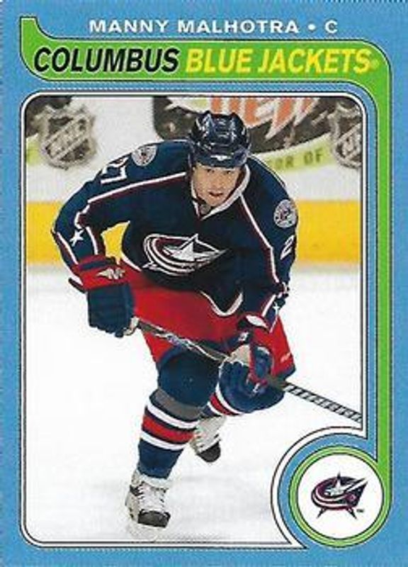 Manny Malhotra 2008 O-Pee-Chee #69 1979 Retro Blank Back RAW