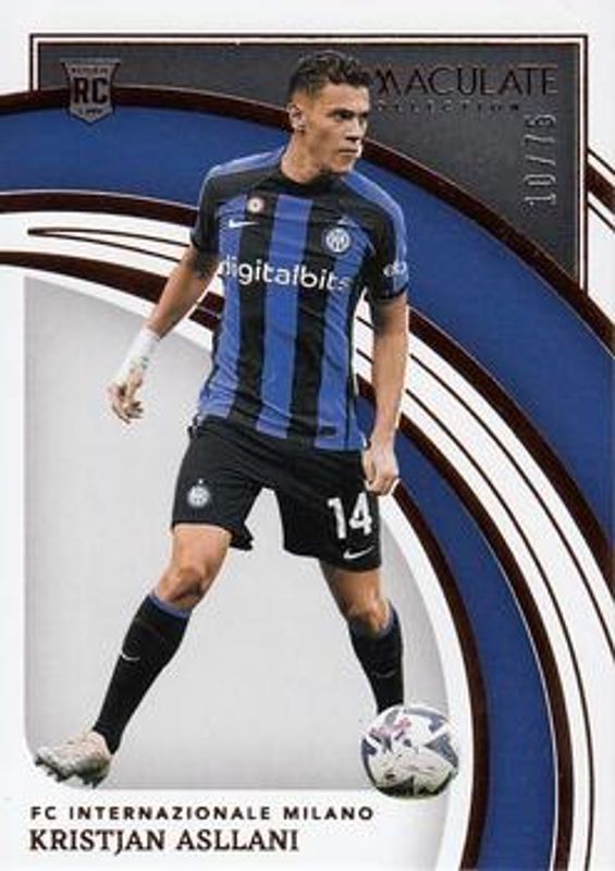 Kristjan Asllani 2022 Immaculate #78 Base /75 Rookie RAW