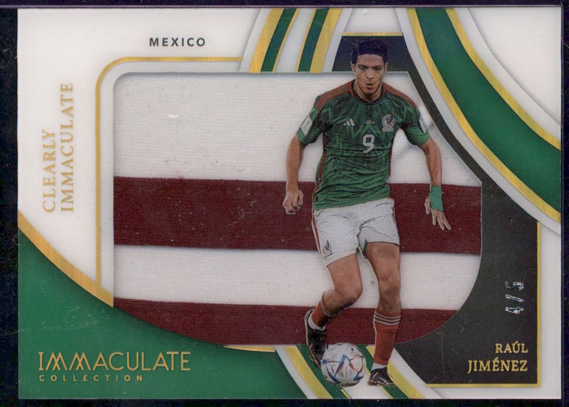 Raul Jimenez 2022 Immaculate #CJ-RJ Clearly Immaculate Jerseys - Gold /2 RAW