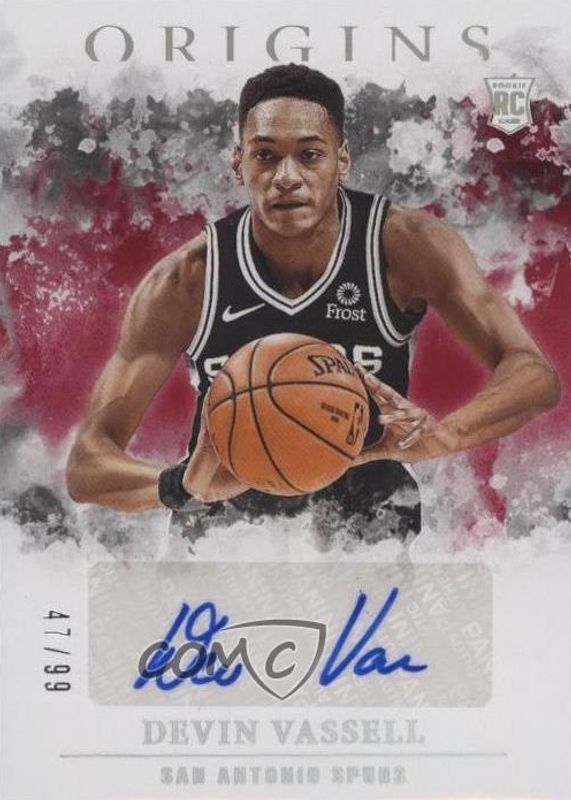 Devin Vassell 2020 Origins #RA-VAS Rookie Autographs - Red /99 RAW