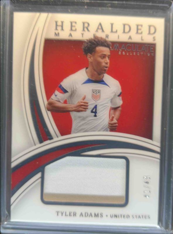 Tyler Adams 2022 Immaculate #HM-TYA Heralded Materials - Silver /10 RAW