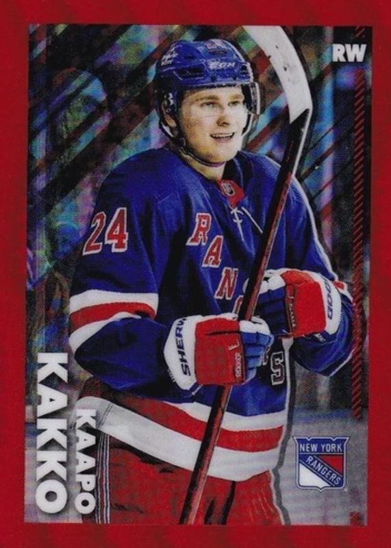 2022 Topps Chrome NHL Sticker Collection #331 Red Refractor /5