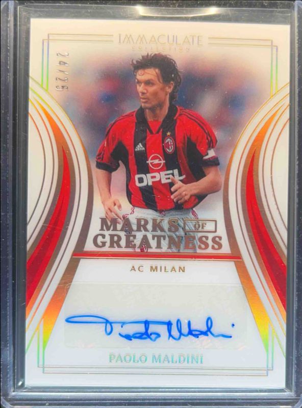 Paolo Maldini 2023 Immaculate #MG-PM Marks of Greatness RAW