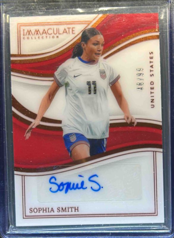Sophia Smith 2023 Immaculate #IA-SS Immaculate Autographs RAW