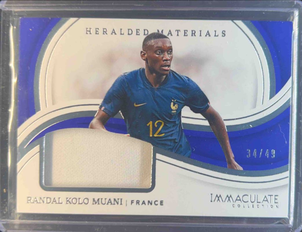 Randal Kolo Muani 2023 Immaculate #HM-RKM Heralded Materials - Silver RAW