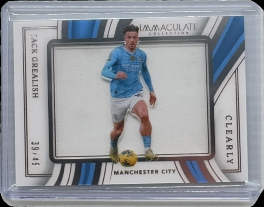 Jack Grealish 2023 Immaculate #CJ-JG Clearly Immaculate Jerseys - Silver RAW