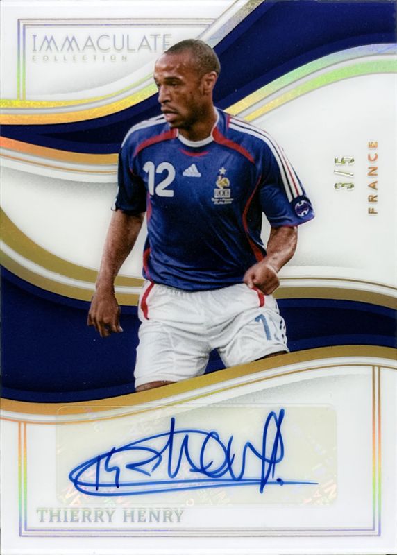 Thierry Henry 2023 Immaculate #IA-TH Immaculate Autographs - Gold RAW