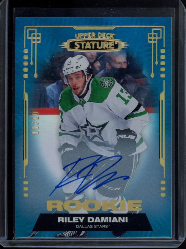 Riley Damiani 2022 Upper Deck Stature #136 2021 Stature Update /25 RAW