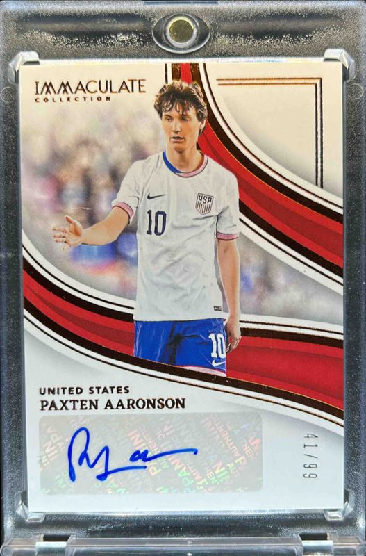 Paxten Aaronson 2023 Immaculate #SI-PA Splendid Signatures RAW