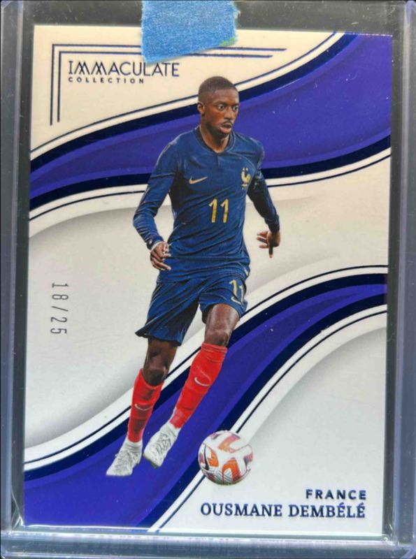 Ousmane Dembele 2023 Immaculate #19 Sapphire /25 RAW
