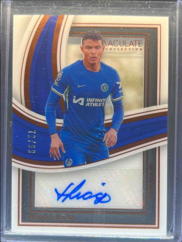 Thiago Silva 2023 Immaculate #SS-TS Shadowbox Signatures RAW