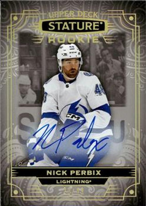 Nick Perbix 2022 Upper Deck Stature #136 Autographs - Photo Variant /49 Rookie RAW