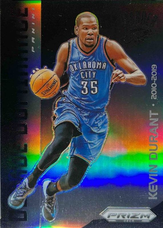 Kevin Durant 2023 Prizm Deca #6 Decade Dominance - Black /1 RAW