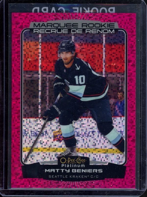 Matty Beniers 2022 O-Pee-Chee Platinum #203 Violet Pixels /299 Rookie RAW