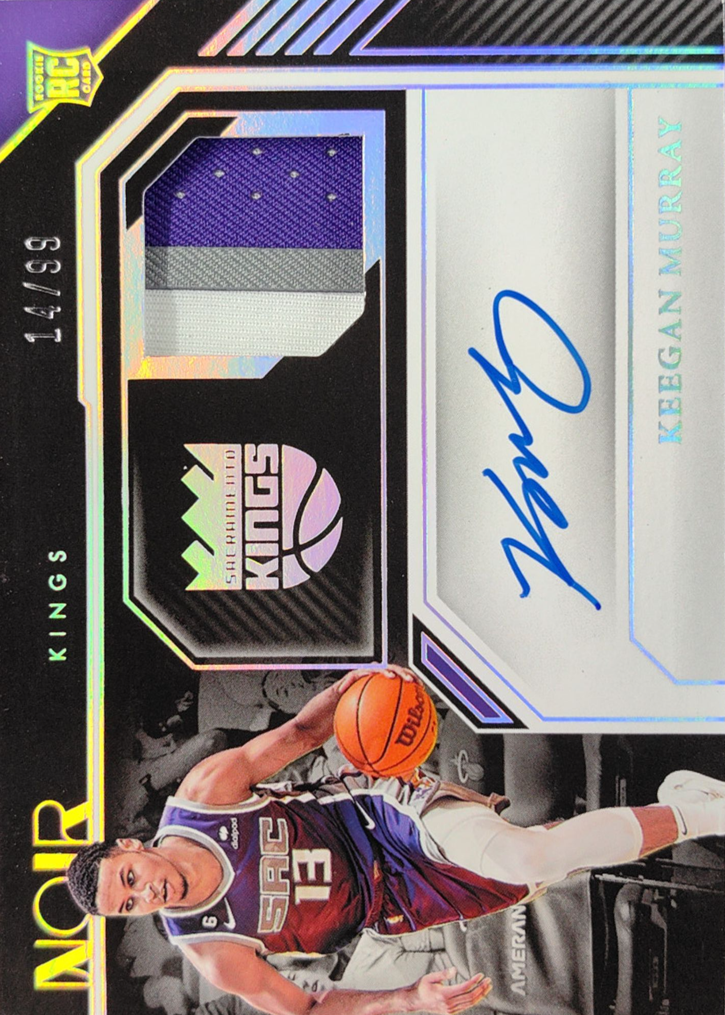 Keegan Murray 2022 Noir #364 Rookie Patch Auto Color /99 Price