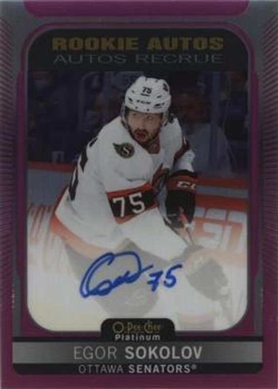 2021 O-Pee-Chee Platinum #R-ES Rookie Autographs Matte Pink