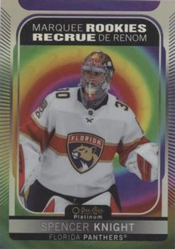Spencer Knight 2021 O-Pee-Chee Platinum #204 Rainbow Color Wheel Rookie RAW