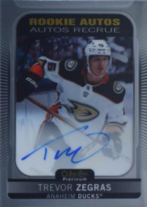 Trevor Zegras 2021 O-Pee-Chee Platinum #R-TZ Rookie Autographs RAW