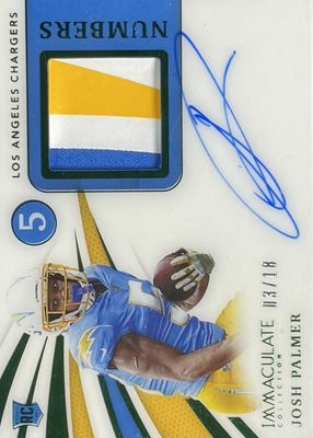 2021 Immaculate #INA-JP Immaculate Numbers Rookie Patch Autographs - Premium Edition /18