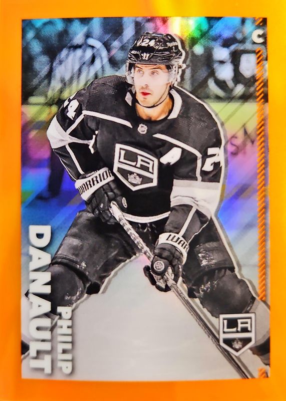 2022 Topps Chrome NHL Sticker Collection #235 Orange Refractor /25