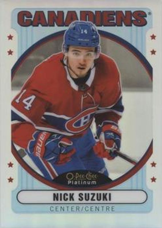 Nick Suzuki 2021 O-Pee-Chee Platinum #R-16 Retro Rainbow RAW
