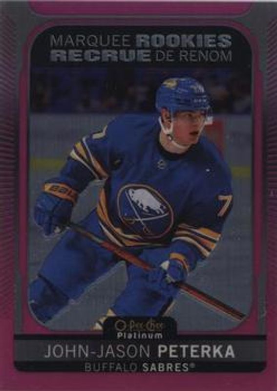 John-Jason Peterka 2021 O-Pee-Chee Platinum #299 Matte Pink Rookie RAW