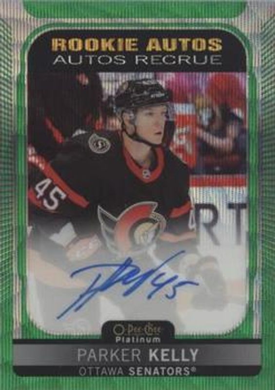 Parker Kelly 2021 O-Pee-Chee Platinum #R-PK Rookie Autographs Emerald Surge /10 RAW