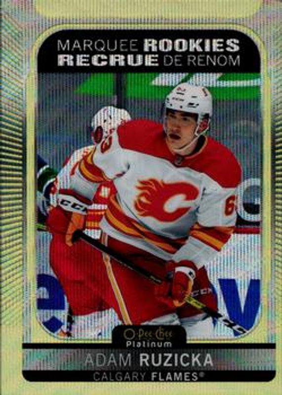 Adam Ruzicka 2021 O-Pee-Chee Platinum #237 Neon Yellow Surge Rookie RAW