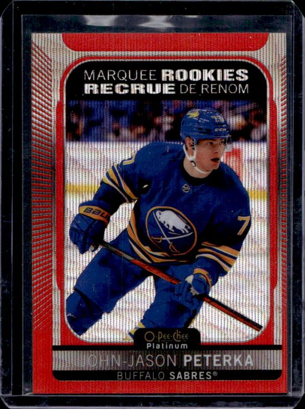 John-Jason Peterka 2021 O-Pee-Chee Platinum #299 Red Surge Rookie RAW