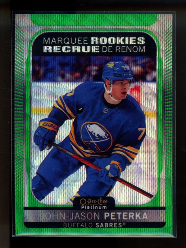 John-Jason Peterka 2021 O-Pee-Chee Platinum #299 Emerald Surge /10 Rookie RAW