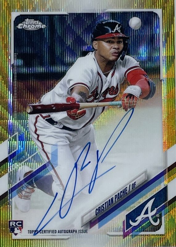 2021 Topps Chrome #RA-CP Rookie Auto - Gold Wave Refractor /50