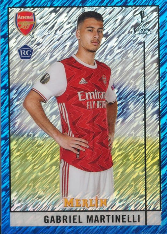 2020 Topps Merlin Chrome UEFA Champions League #24 Blue Shimmer Refractor /75