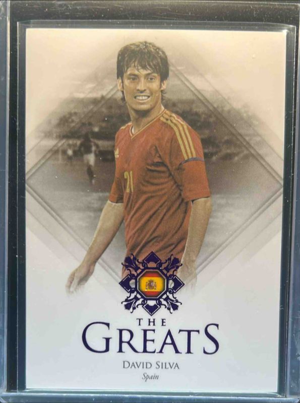 David Silva 2024 Futera Unique World Football #113 Amethyst /30 RAW