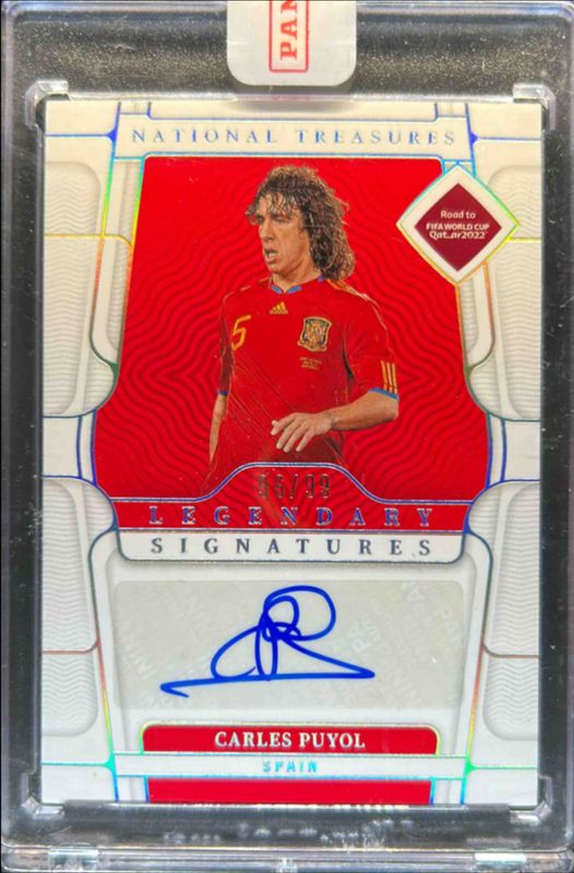 Carles Puyol 2022 National Treasures World Cup #LS-CPU Legendary Signatures /99 RAW