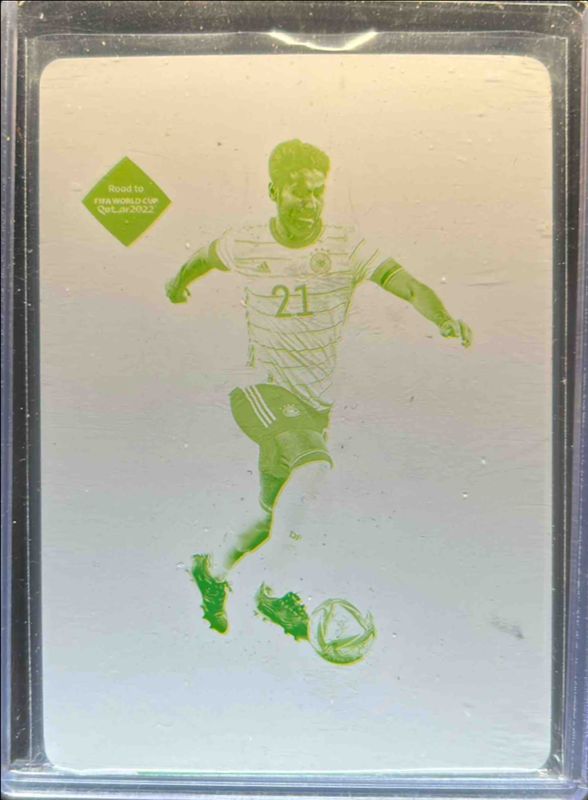 Ilkay Gundogan 2022 National Treasures World Cup #67 Printing Plates Yellow /1 RAW